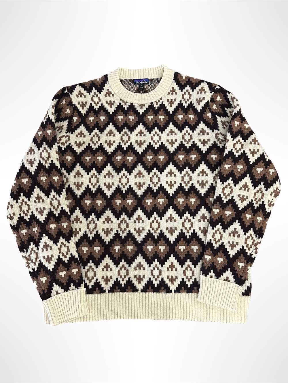 Patagonia Recycled Wool Fair Isle Pattern Sweater Size L